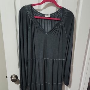 Wonderly Charcoal Long Sleeve Top